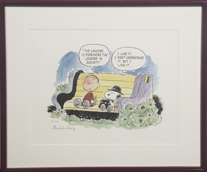 Charles Schulz Signed "Peanuts" Limited Edition 25x21 Framed Display #401/1500 (Beckett)